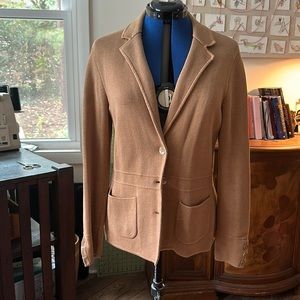 Talbots Camel knit blazer